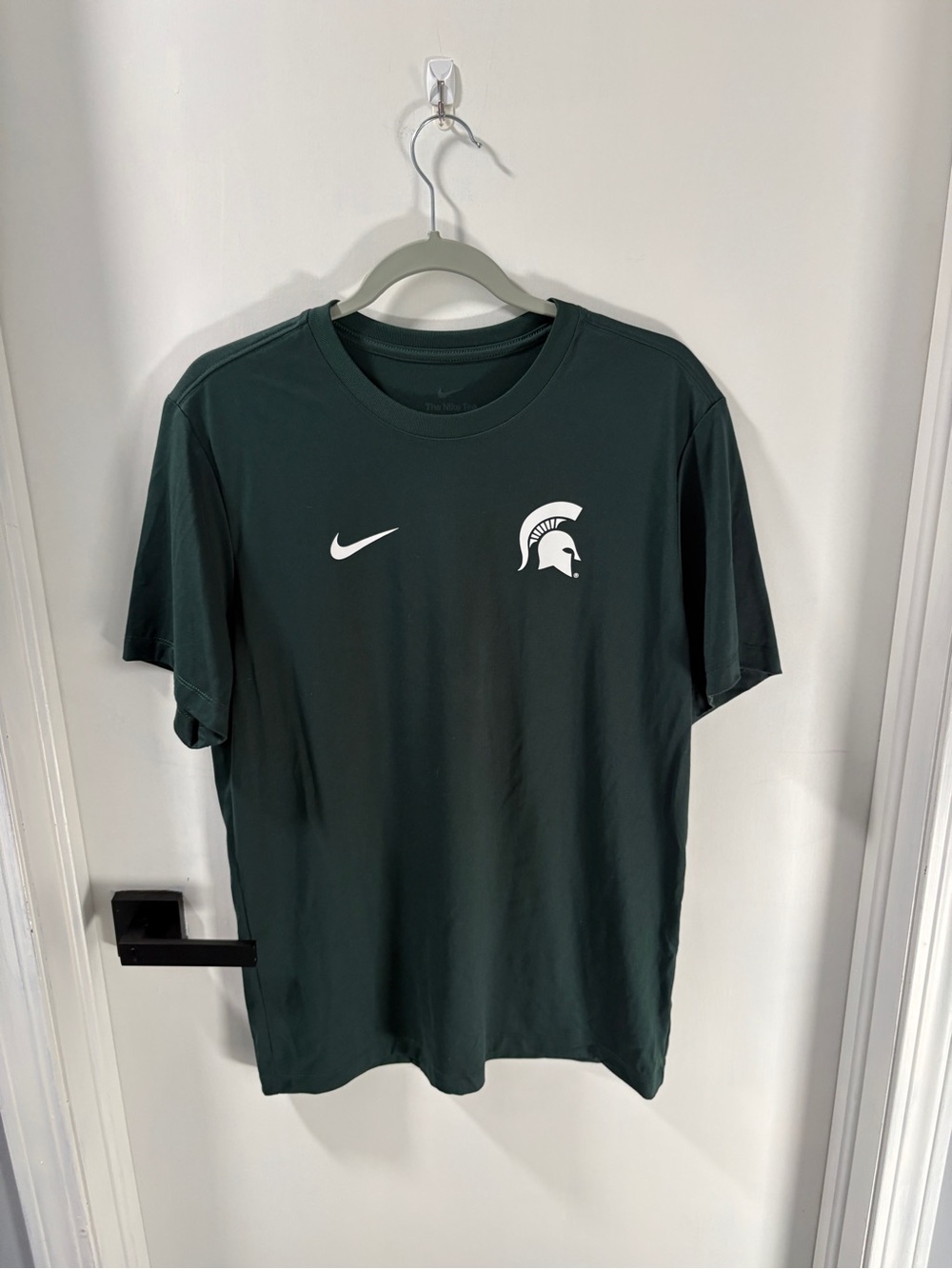 Nike Men's Dark Green Spartan Performance Logo T-Shirt